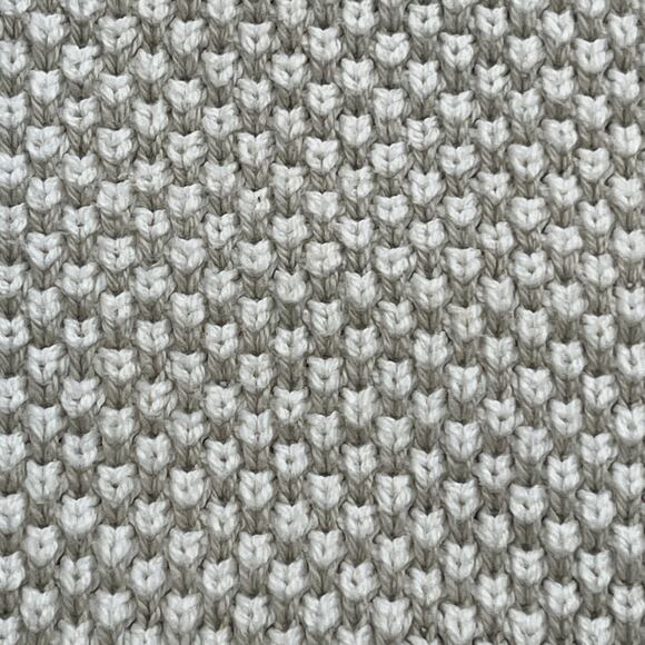 Vintage Peconic Bay Traders Waffle Knit Sweater Large Beige Fisherman Grandpa - Picture 5 of 13